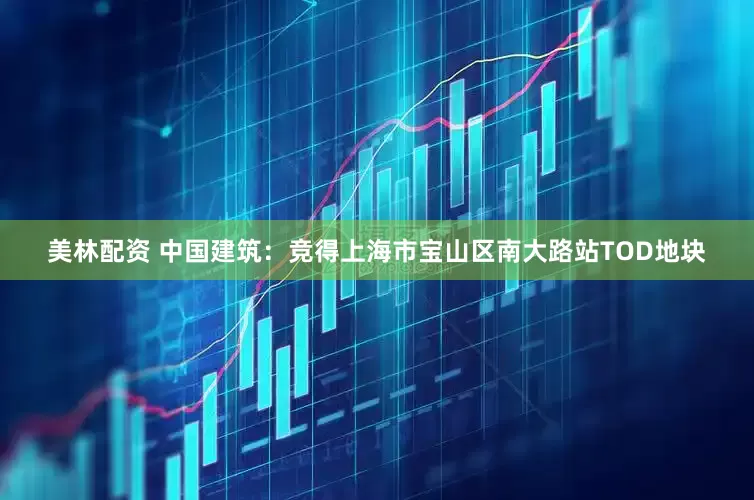 美林配资 中国建筑：竞得上海市宝山区南大路站TOD地块