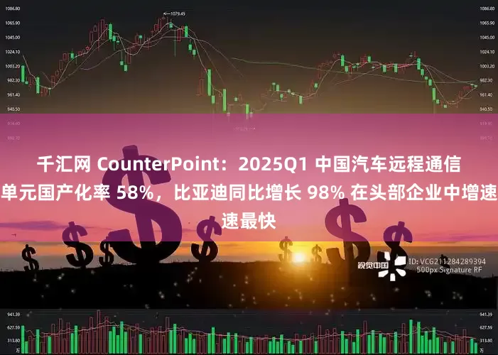 千汇网 CounterPoint：2025Q1 中国汽车远程通信控制单元国产化率 58%，比亚迪同比增长 98% 在头部企业中增速最快